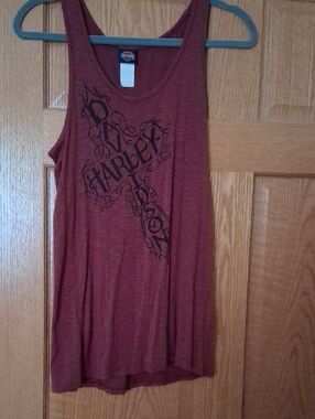 Harley-Davidson Women's Maroon Tank with Black Graphic